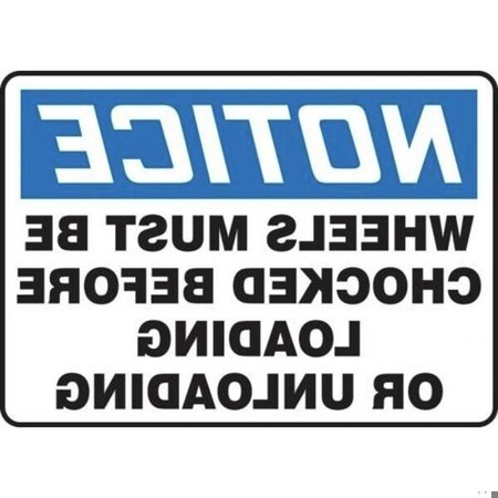 Accuform OSHA NOTICE Safety Sign BACKWARDS MTKC829XL MTKC829XL
